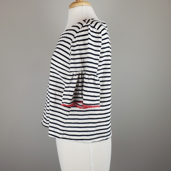 W5 Navy Striped Top - Picture 2 of 7